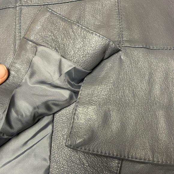 Metrostyle Gray Leather Jacket - Picture 13 of 14